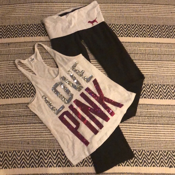 PINK Victoria's Secret Pants - Pink VS Set